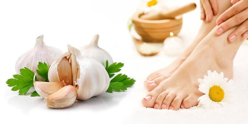 Treatment of garlic for nails